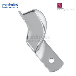 Łyżka wyciskowa z rantem połówkowa pełna lewa